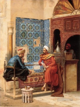 チェスのゲーム ルートヴィヒ・ドイチュ・オリエンタリズム・アラベール Oil Paintings